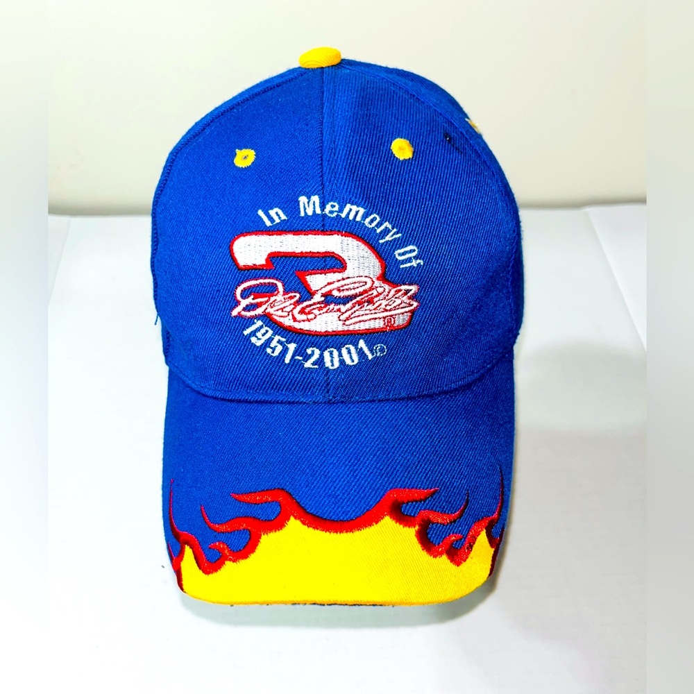 Vintage In Memory Of Dale Earnhardt #3 Strapback Baseball Cap OS Royal Blue‎